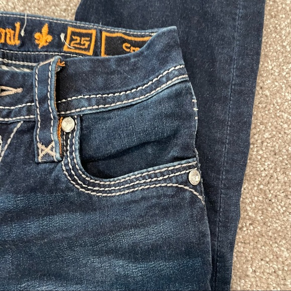 CROPPED ROCK REVIVAL DENIM SIZE 25 - Picture 3 of 8